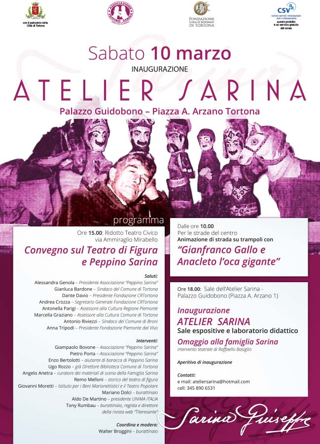 Inaugurazione Atelier Sarina - Locandina